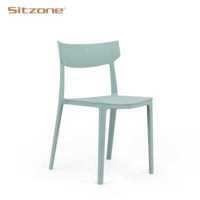 China Office Furniture Stackable Durable Plastic Stackable Chair Sitzone Office Leisure Armless Dining Chair for sale