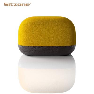 China Free Sample Comfortable Yellow Slipcovered Leisure Chairs Executive Legless Fabric Public Area Ottoman for sale