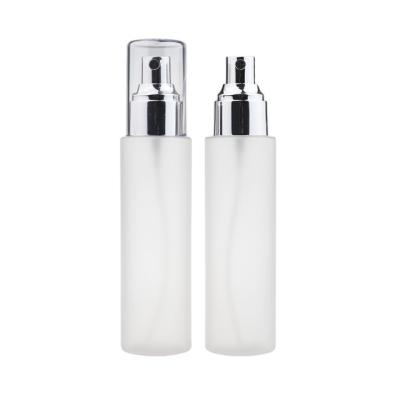 China Personal Care Customizable Color Plastic Spray 100ml Cylinder Bottle Cosmetic Frosted Clear Spray Pump Bottle for sale