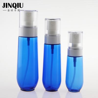 China Factory Direct Sale New PETG Cosmetic Bottle 30ml Mist Skin Care Cream Small Blue Plastic Sprayer Bottle for sale