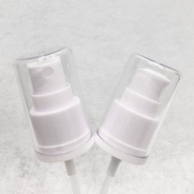 China Hot Selling Plastic White Color 18 415 Smooth Mist Non Spill Sprayer With Clear Full Cap for sale