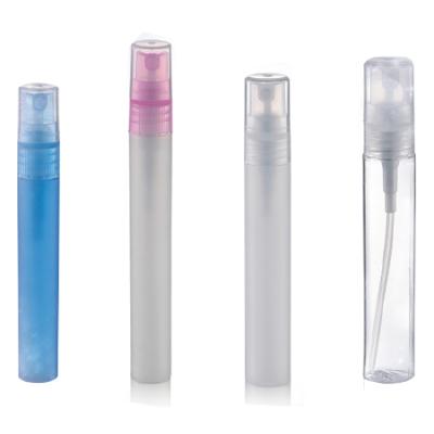 China Personal Care Plastic Material Colored Nice Well Pen Shape 5ml Refillable Perfume Spray Bottle for sale