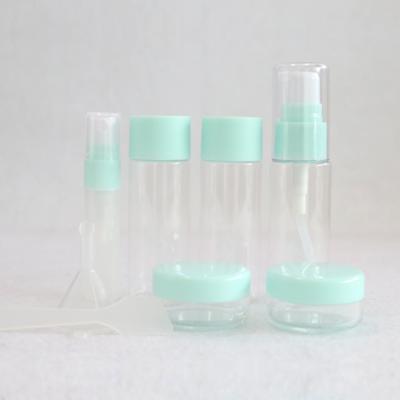 China 8pcs Clear Plastic Eco-Friendly Personal Care Cosmetic Travel Bottle Travel Kit For Personal Care for sale