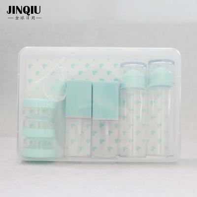 China Wholesale 10pcs Personal Care Spray Pump Bottle Travel Shampoo Bottle Set With With Square Bottle Box for sale