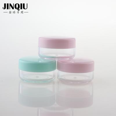 China Plastic Skin Care Jars 10g Lotion Cream Container Face Cream Mini Cosmetic Jar For Personal Skin Care for sale