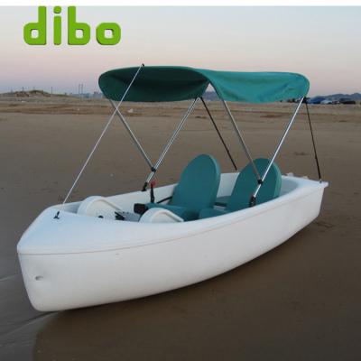 China Water entertainment water sport ride bicycle 2persons ride water bike pedal floating hull pontoon boat Te koop