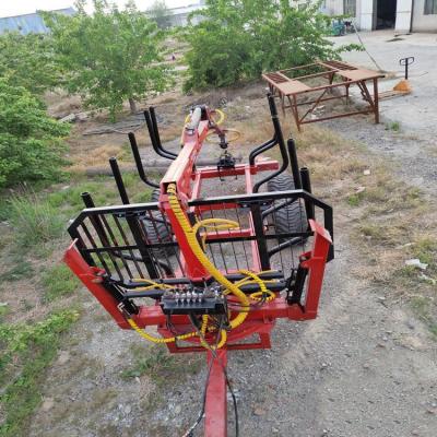 China Fruit trees timber trailer for timber or timber transport crane trailer log loader trailer for farm tractor for sale