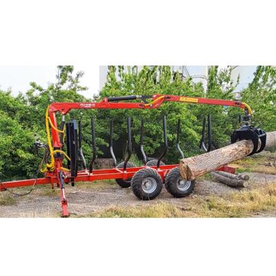 China Fruit Trees Log Trailer With Crane / ATV Forestry Trailer With Crane Winch / ATV Logging Equipment for sale