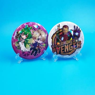 China Gifts / Souvenir Round Shape Laser Tin Button Custom Graphic Badge With Cheap Price for sale