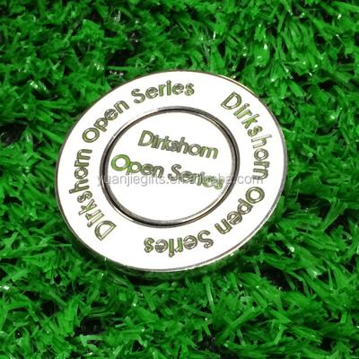 China Score Custom Golf Ball 45mm Hard Enamel Golf Scorer Challenge Coin With Company Logo for sale