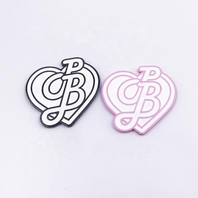 China Custom Ball Marker 30mm Pink Black Enamel Personalized Love Golf Ball Markers for sale