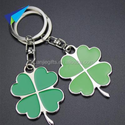 China Hot Selling Metal Metal Clover Shaped Keychains Free Shipping for sale