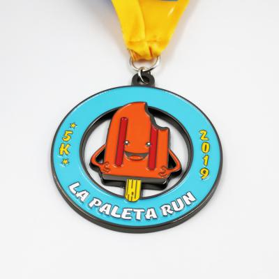 China Custom 5K Europe medal with ribbon china factory wholesale your own logo soft enamel medal for sale