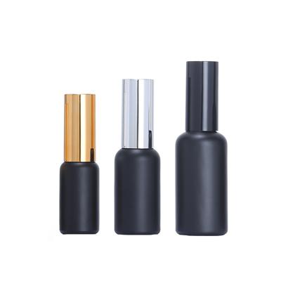 China Matte Black Glass Spray Bottle Cosmetic Mist Spray Bottle 5ml 10ml 15ml 20ml 30ml 50ml 100ml 120ml for sale