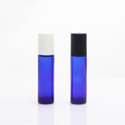 China Wholesale Cosmetic Blue 10ml Roll On Bottle Roll On Bottle Glass Bottle Essential Oil Bottle With Trackball for sale