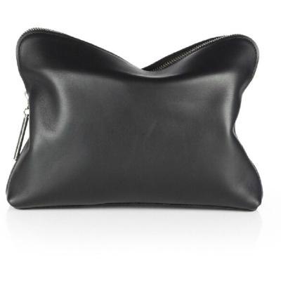 China Fashion Versatility Minimalist Style Lady Leather Cosmetic Bag With Gold Zipper for sale