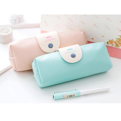 China Schools & Offices Promotion Gift Cheap School Supplies PU Case Printing Pencil Simple Leather Pouch Pen Bag for sale