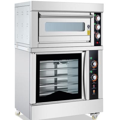 China High Efficinency Gas Deck Oven With Proofer For Bread , Loaf Used Bakery Combination Baking Oven for sale