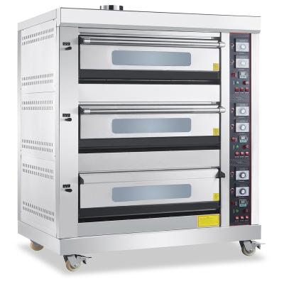 China Commercial Bakery 3 Bread 6 Trays Luxurious Commercial Catering Decks Gas Oven For Kitchen and Baking Restaurant and Bakery (LHJ-306Q) for sale