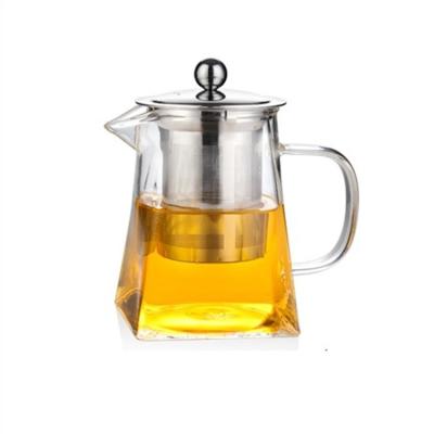 China Morden Luxury Hot High Quality Soda Lime Glass Kettle Cheap Sale Teapot Set for sale