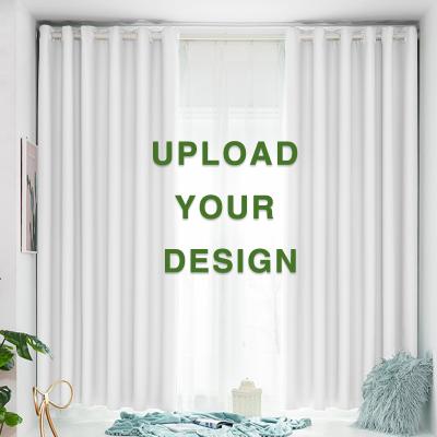 China Blackout Warmful OEM Digital Printing Design Sliding Door Sublimation Curtain Blackout Wide Drapes For Living Room for sale