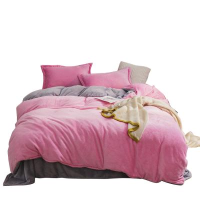 China PORTABLE factory wholesale 100%polyester bedding set brushed microfiber bed shhet set for winter for sale