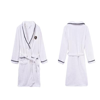 China Wholesale Coral Fleece Hotel Thermal Colored Adult Flannel Fleece Bathrobe for sale