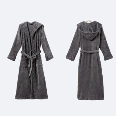 China Hot Customized Hotel Microfiber QUICK DRY Hot Cheap Men Plain Soft Fleece Bathrobe for sale