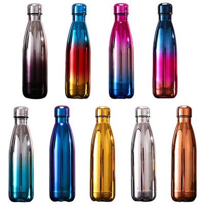 China 550ml/750ml PORTABLE Drinking Water Vacuum Stainless Steel Metal Insulated Coke Shaped Cola Water Bottle With Custom Logo for sale