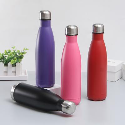 China PORTABLE Wall Insulated Double Cola Shape Flask For Drinks BPA Free Metal Sports Stainless Steel Cold And Hot Water Bottle For Kids Adults for sale