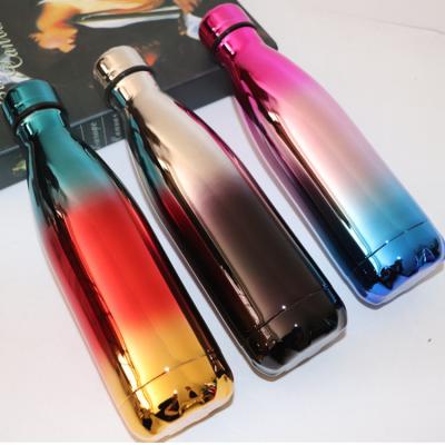 China 304 Stainless Steel Double Wall PORTABLE Vacuum Flasks/American Sports Cold Water Bottle Customized Logo Coke Electroplating Bottle for sale