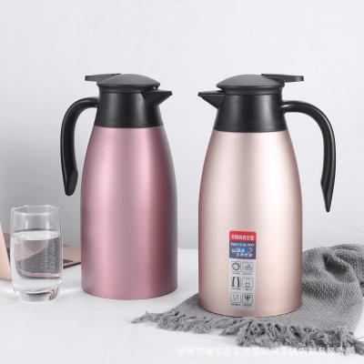 China Wholesale 304 Stainless Steel Vacuum Insulation Pot 1.5L Coffee Pot Household PORTABLE European Thermos Welcome Pot for sale