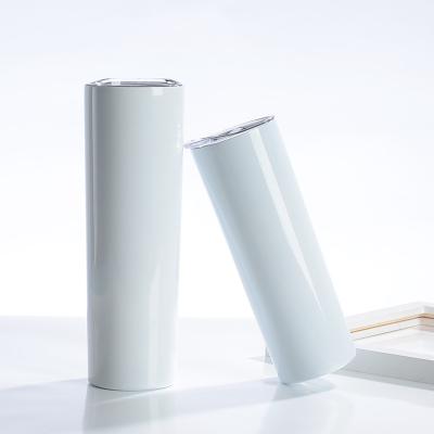 China 30OZ Double Wall Disposable Stainless Steel Vacuum Sublimation Blank 20oz Straight Tumbler Water Bottle With Metal/Plastic Straw RTS for sale