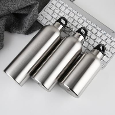 China Custom logo 16oz 20oz hot sale 304 stainless steel PORTABLE outdoor sport single wall eco-friendly water bottle for sale