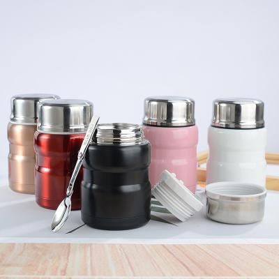 China New 304 Stainless Steel Vacuum Stew Pot 500ml Stew Beaker Student Water Bottle PORTABLE Oatmeal Insulation Food Jar for sale