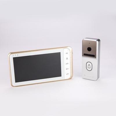 China Video Recording Unlocking Wifi Door Camera Wide Angle Night Vision Smart Video Doorbell 4 Wire Intercom System for sale