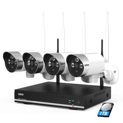 China Wireless Security System 4CH 2MP Security Surveillance Cctv System 1TB Hard Disk Nvr Home Security Systems for sale