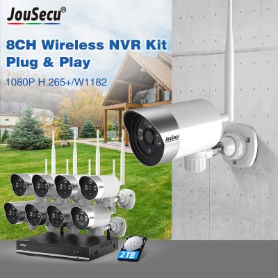 China 1-Way Audio Night Vision Surveillance System NVR Kit 1080p Wireless Outdoor Security Camera System 12v for sale