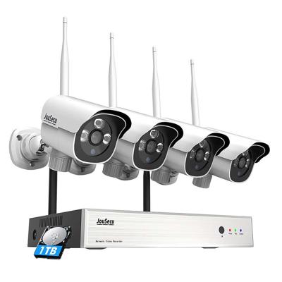 China Outdoor Waterproof 4Ch Ip Camera 8Ch Wireless Nvr Kit Home Security Wireless Cctv System Camera Systems for sale