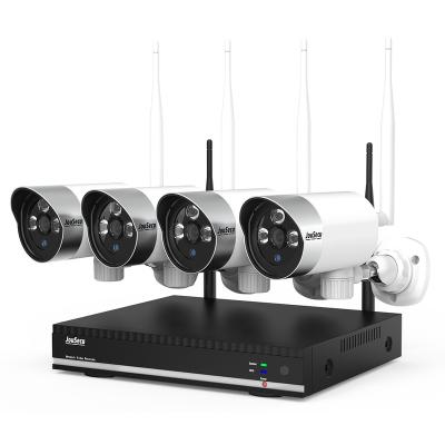 China Wireless Nvr 4ch 8ch Wireless WIFI Nvr Camera System 2MP Surveillance IP Camera H.265 Wireless Cctv Camera Kit for sale