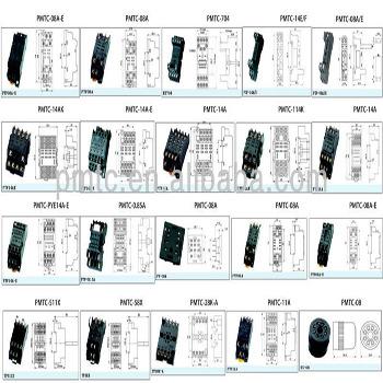 China Miniature General Purpose Electromagnetic Low Power Relay Socket PMTC Series for sale