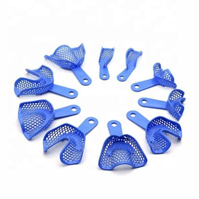 China Plastic Steel Printing Dental Sector Mesh Pallets Teeth Holder Dental Instruments Colorful Sector Dental Trays For Denture Model for sale