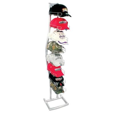 China Customized Style For You Portable Simple Metal Tier Hat Headdress Display Rack Hat Headdress Display Rack for sale