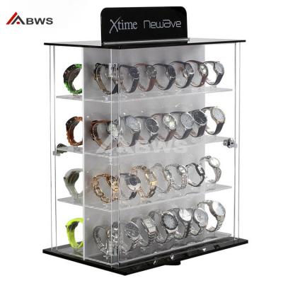 China Customized Style For You Luxury Counter Box Cabinet Show ODM / OEM Watch Rack Display Case for sale