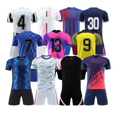 China Custom Quick-drying 21/22 Paris Messi Football Jersey Sets Mens Training sublimation printed Thailand football wear shirts uniform for sale