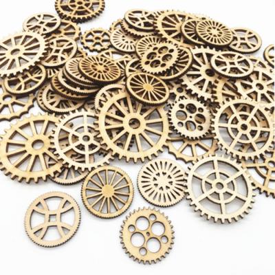 China Europe decoration wood ornaments for living room bedroom wall decoration bar shop gear wall hanging decoration for sale