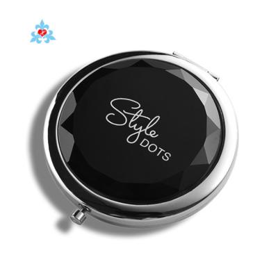 China Women Girls Crystal Mini Beauty Pocket Mirror Makeup Portable Magnifying Mirror for sale