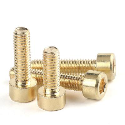 China Brass M3M4M5M6M8 Brass Hexagon Socket Screws Cylinder Head Cup Head Bolts for sale