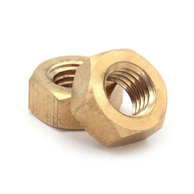 China Brass Brass Hex Nut M4-M30 H59 Brass Hex Nut for sale