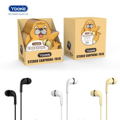 China Sound Yookie Perfect Colorful Stereo Deep Bass Wired Headphone Headset Portable Wired Earphone with MIC for sale